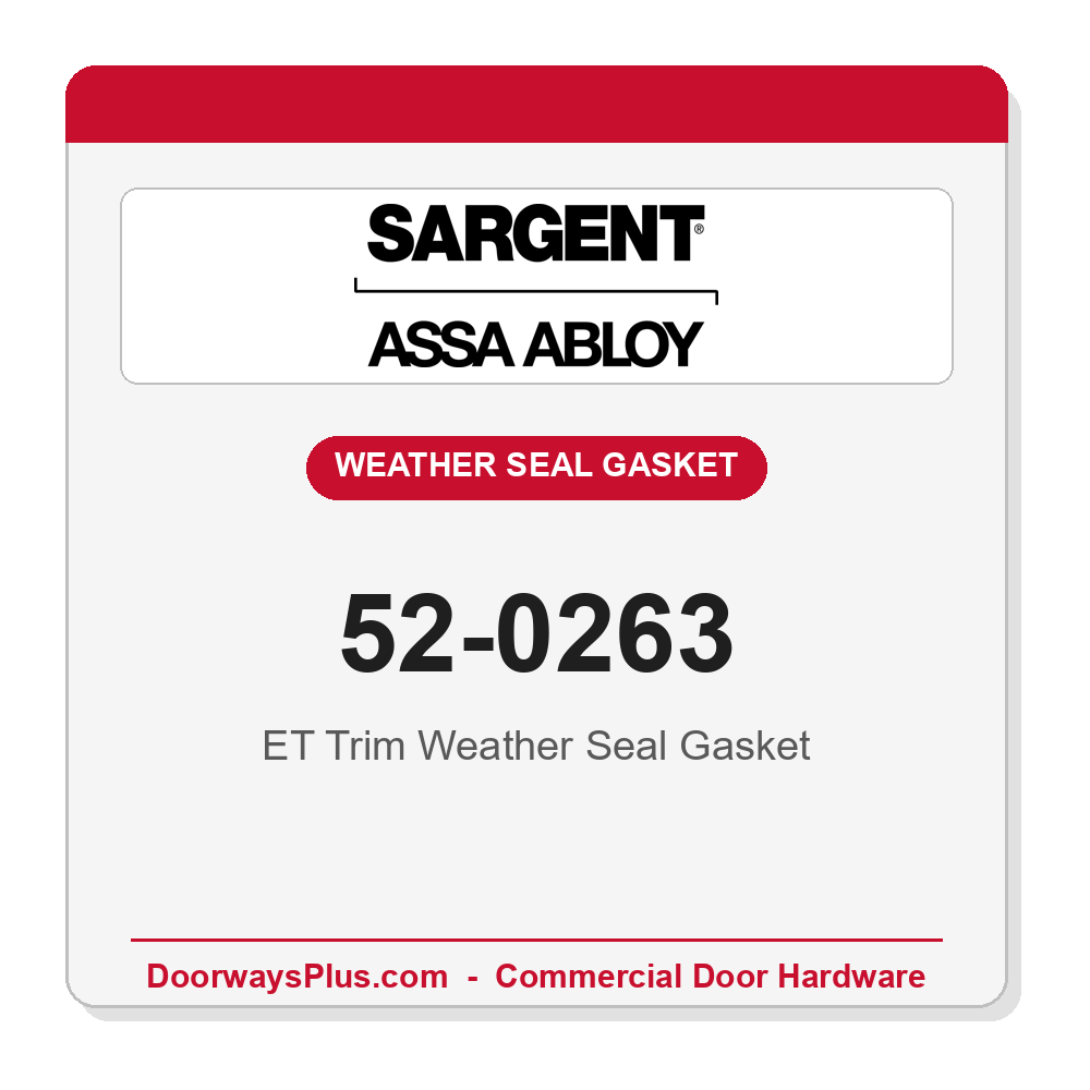 Sargent 52-0263 ET Trim Weather Seal Gasket