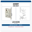 Sargent LB-8226 Mortise Lock Body – Store Door Function (ANSI F14)