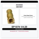 Rockwood SP1079 1/4-20 Cone Head Union – Pull Handle Conversion Fitting