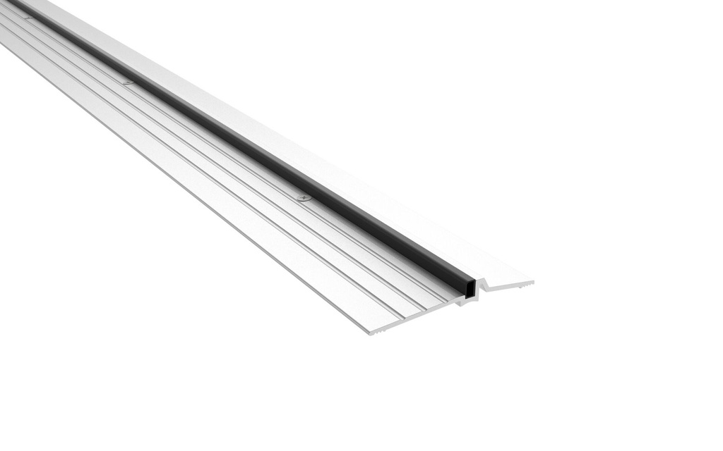 Pemko 2008APK 4" Acoustic Latching Panic Threshold, 1/2" High - Mill Aluminum with Encased Foam Seal