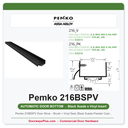 Pemko 216BSPV Door Shoe – Brush + Vinyl Seal, Black Suede Powder Coat, 1-3/4" Door