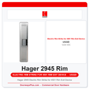 Hager 2945 Electric Rim Strike for 4501 Rim Exit Device | 12/24V Field-Selectable | US32D