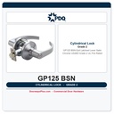 PDQ GP125 BSN Exit Latchset Lever Satin Chrome US26D | Grade 2 UL Fire Rated