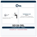 PDQ SD126 ORL Grade 2 Passage Lever Latchset | ANSI F75 Commercial Cylindrical