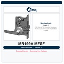 PDQ MR199A MFSF Electrified Storeroom Mortise Lockset – Grade 1, US26D Satin Chrome