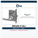 PDQ MR269 PJSJ Mortise Lockset – Privacy w/Indicator, Grade 1, US32D Satin Stainless