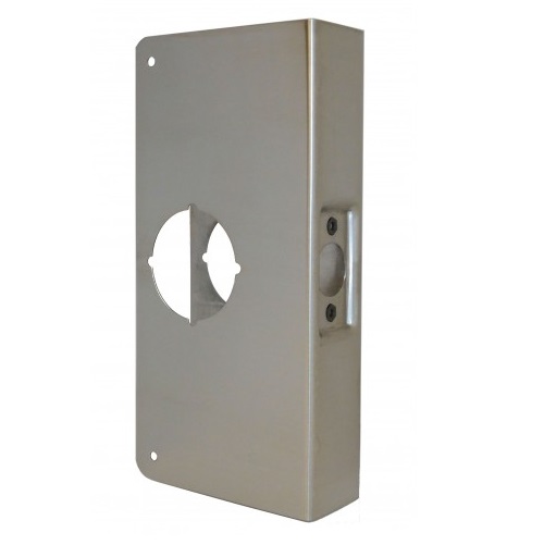 Don-Jo 4-CW Wrap-Around Plate | Stainless Steel US32D | 2-3/4" Backset | 4-1/4" x 9"