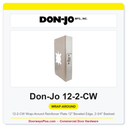 Don-Jo 12-2-CW Wrap-Around Reinforcer Plate | 12" Beveled Edge, 2-3/4" Backset