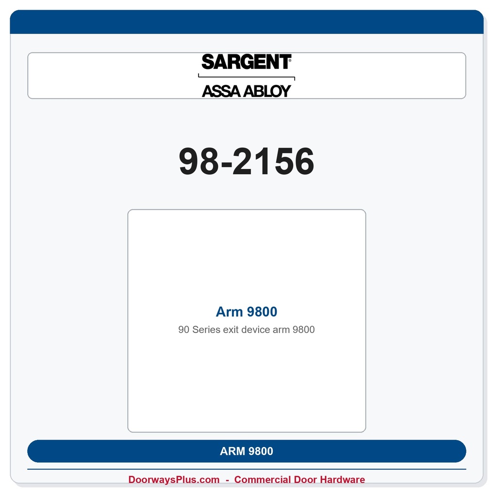 Sargent 98-2156 Arm 9800