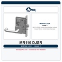 PDQ MR116 DJSR Square Rose Mortise Lockset – Grade 1 Entry, US32D Satin Stainless