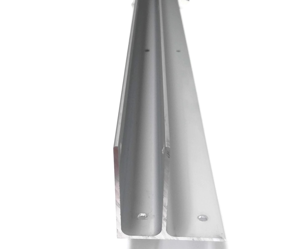 Hadrian 520357 Continuous Aluminum F-Channel — 55" Wall-Mount Partition Bracket