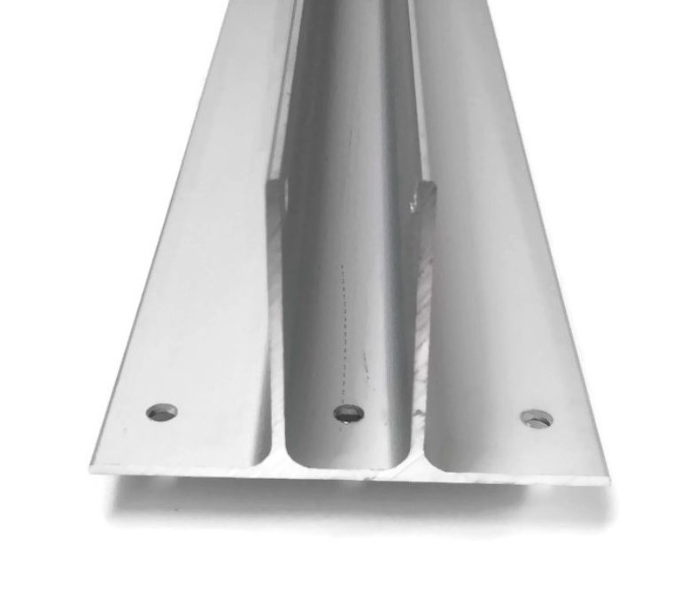 Hadrian 520457 Continuous Aluminum T-Channel | 55" Partition Bracket