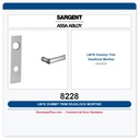 Sargent 8228 LW1E Dummy Trim Deadlock Mortise Deadbolt | LA Keyway, Grade 1