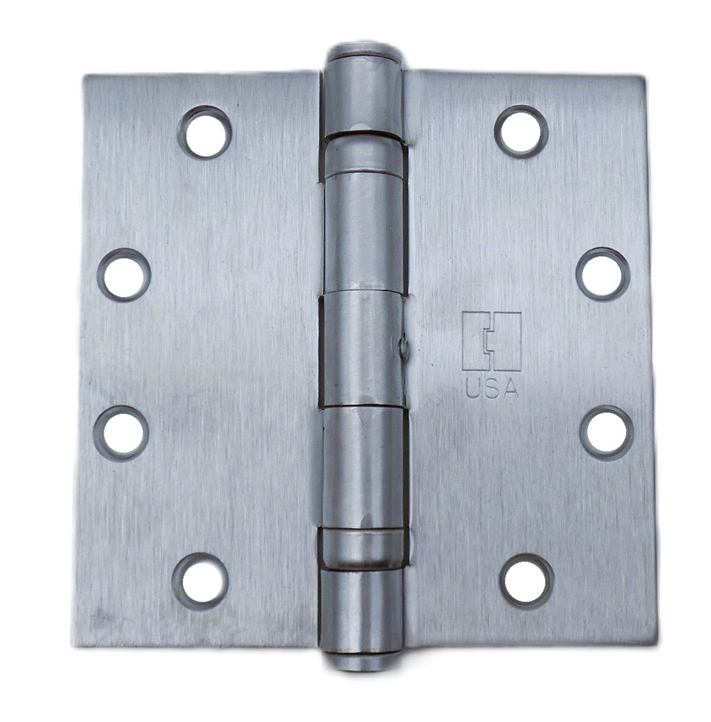 Hager BB1279 NRP 4-1/2" x 4-1/2" Ball Bearing Hinge – Full Mortise 5-Knuckle Steel UL Listed