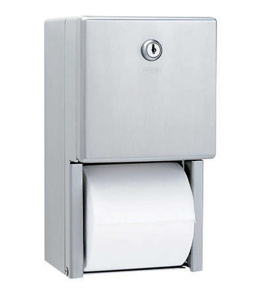 Bobrick B-2888 Double Roll Toilet Paper Dispenser — Surface Mount, Stainless Steel