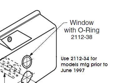Bobrick 2112-34 Sight Window with O-Ring – B-2111 & B-2112 Replacement Part