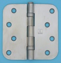 Hager RCBB1542 4" x 4" US32D Ball Bearing Hinge with 5/8" Radius Corners