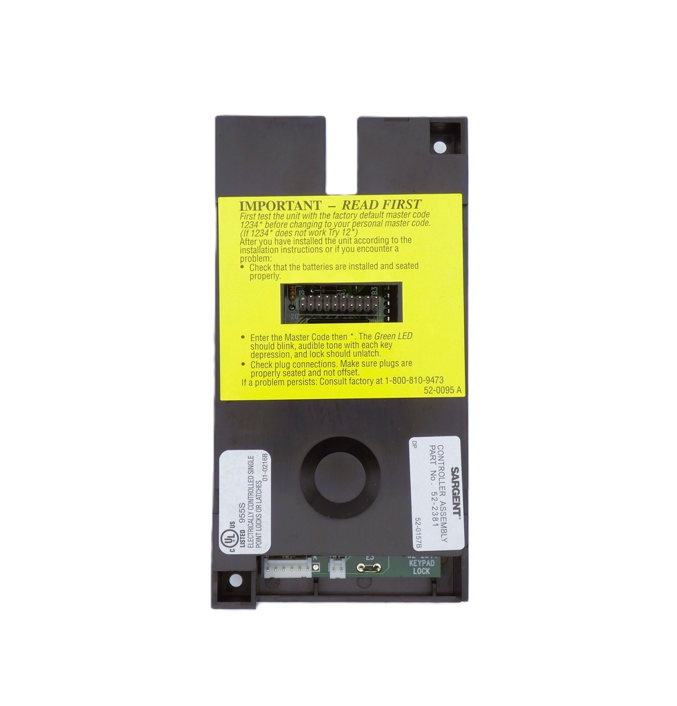 Sargent 52-2400 Replacement Controller for KP10G77 Cylindrical Locks