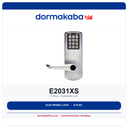 DormaKaba E-Plex E2031XS LL Pushbutton Lock | 26D | Key Override | Grade 1