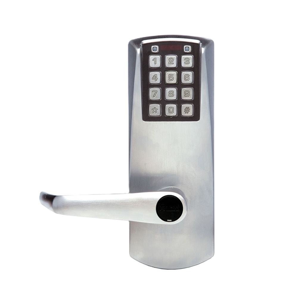 DormaKaba E-Plex E2031B Electronic Pushbutton Lock 26D Satin Chrome – Grade 1 ADA UL 10C