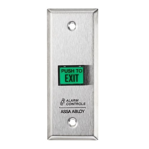 Alarm Controls TS-9T Narrow Stile Request to Exit Button with Adjustable Timer | UL 294 Listed