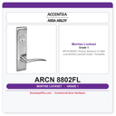 Accentra ARCN 8802FL Privacy, Bedroom Or Bath Lock Mortise Latchset – Grade 1 Durability
