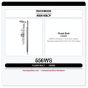 Rockwood 556WS Windstorm Flush Bolt | US26D Stainless Steel Rod | HVHZ 3-Hr Fire Rated