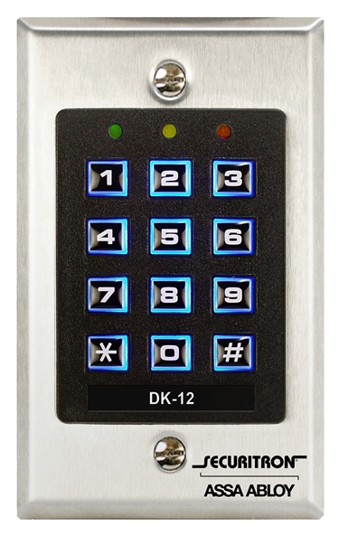 Securitron Digital Keypad DK-12 with Illuminated Keys