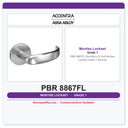 Accentra PBR 8867FL Dormitory Or Exit Mortise Lockset – Grade 1 Security