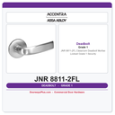 Accentra JNR 8811-2FL Classroom Deadbolt Mortise Lockset – Grade 1 Security