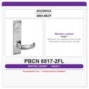 Accentra PBCN 8817-2FL Apartment, Exit Or Public Toilet Mortise Lockset – Grade 1 Security