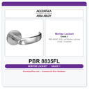Accentra PBR 8835FL Exit Lock Mortise Latchset – Grade 1 Durability