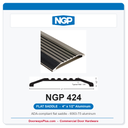 NGP 424 Flat Saddle Threshold 4" x 1/2" x 72" | ADA | Mill Aluminum | National Guard