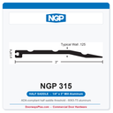 NGP 315 Half Saddle Threshold 3" x 1/4" | ADA Fire Rated Mill Aluminum | National Guard