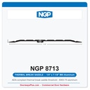 NGP 8713 Thermal Break Saddle Threshold 7-1/8" x 1/4" | ADA | Mill Aluminum | National Guard