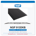 NGP 913DKB Flat Saddle Threshold 9" x 1/4" Dark Bronze | ADA Fire Rated | National Guard