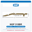 NGP 315BR Half Saddle Threshold 3" x 1/4" | Architectural Bronze | National Guard Products