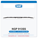 NGP 913SS Flat Saddle Threshold 9" x 1/4" Stainless Steel | National Guard Products | ADA, UL, BHMA