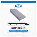 NGP 325HD Half Saddle Threshold 5" x 1/2" | Mill Aluminum | National Guard Products