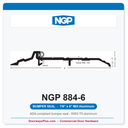 NGP 884-6 Bumper Seal Threshold 6" x 7/8" Aluminum | National Guard