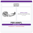 Accentra PBR 8896FL Fail Safe Electrified Mortise Lockset – Single Cylinder Deadbolt, Outside Lever Locked