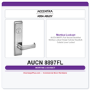 Accentra AUCN 8897FL Fail Secure Electrified Mortise Lockset – Single Cylinder Deadbolt, Outside Lever Locked