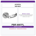 Accentra PBR 8897FL Fail Secure Electrified Mortise Lockset – Single Cylinder with Deadbolt, Outside Lever Locked