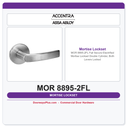 Accentra MOR 8895-2FL Fail Secure Electrified Mortise Lockset – Double Cylinder, Both Levers Locked