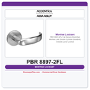 Accentra PBR 8897-2FL Fail Secure Electrified Mortise Lock – Double Cylinder Deadbolt, Outside Lever Locked