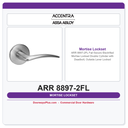 Accentra ARR 8897-2FL Fail Secure Electrified Mortise Lockset – Double Cylinder with Deadbolt, Outside Lever Locked