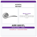 Accentra ARR 8881FL Fail Secure Electrified Mortise Lock – ANSI Grade 1, UL Listed, No Cylinder Override