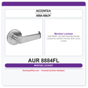 Accentra AUR 8884FL Fail Safe Electrified Mortise Lockset – No Cylinder Override, Both Levers Locked