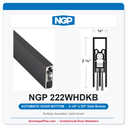 NGP 222WHDKB Surface Mounted Automatic Door Bottom 2-1/8" x 5/8" Nylon Brush | Dark Bronze | National Guard