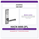Accentra HACN 8895-2FL Fail Secure Electrified Mortise Lockset – Double Cylinder, Both Levers Locked